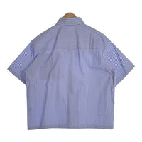 VAUCLUSE STUDIOS Striped Signature Short Sleeve Shirt ストライプシャツ 半袖 ライトブルー Size M 福生店