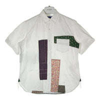 JUNYA WATANABE COMME des GARCONS MAN ジュンヤワタナベ コムデギャルソンマン WE-B007 AD2019 ペイズリー パッチワーク 半袖シャツ ホワイト sizeXS★襟お汚れ 瑞穂店