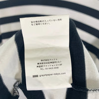 Graphpaper グラフペーパー クルーネック ボーダーTシャツ ブラック ホワイト GU223-70010B Size 2 福生店