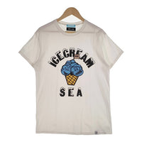 ICE CREAM アイスクリーム WIND AND SEA ウィンダンシー プリントTシャツ ホワイト ICJP215ST019 Size M 福生店