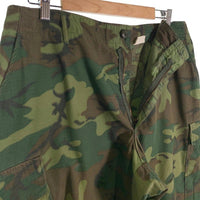 60's U.S.ARMY 米軍 ERDL カモフラージュ カーゴパンツ リップストップ リペアあり 68年会計 Size L-R 福生店