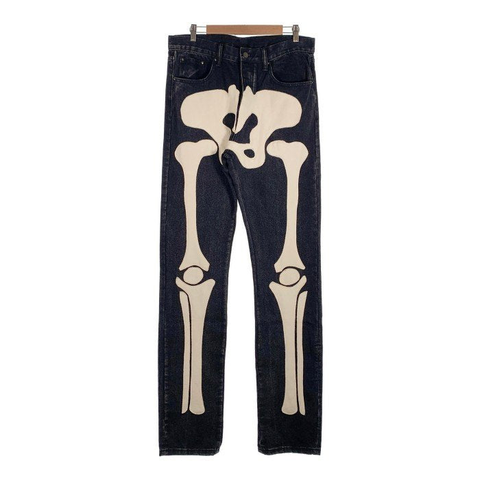 mnml ミニマル D184 Skeleton Denim スケルトン ブラックデニムパンツ ボーン Size 34 福生店