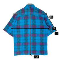 PENDLETON ペンドルトン USA製 半袖 チェックシャツ ブルーxパープル sizeM 瑞穂店