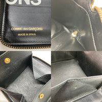 COMME des GARCONS コムデギャルソン HUGE LOGO ZIP WALLET 二つ折り 財布 ブラック 瑞穂店