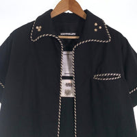 KODY PHILLIPS コディフィリップス LASSO SHIRT コットン 装飾 半袖シャツ ブラック Size S 福生店
