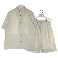 LIDNM リドム ワークシャツ ショーツ セットアップ ベージュ sizeM/S 瑞穂店