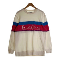 PALACE パレス 17FW Palace Jean 刺繍 クルーネック スウェット ホワイト ピンク ブルー Size L 福生店