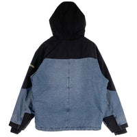 SUPREME シュプリーム 25AW Dickies ディッキーズ Cordura Hooded Work Jacket コーデュラフーデッドワークジャケット デニム ナイロン切替 ブラック ライトブルー Size XL 福生店
