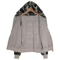 9090 ナインティナインティ King Logo Thermal Zip Hoodie サーマル ジップアップパーカー フーディー グレー NN1931 Size L 福生店