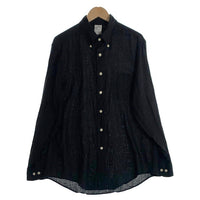 Brooks Brothers ブルックスブラザース リネン 麻 長袖 ボタンダウン シャツ ブラック Size L 福生店