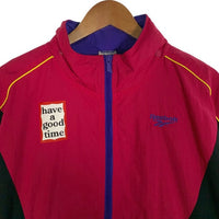 Reebok リーボック have a good time ナイロン アノラック ジャケット プルオーバー ピンク パープル ブラック ED4088 Size O 福生店