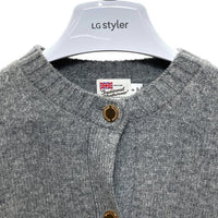 Traditional Weatherwear トラディショナルウェザーウェア L242THKCD0315EQ クルーネックカーディガン ウール LUDLOW ラドロウ グレー sizeS 瑞穂店