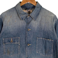 STEVENSON OVERALL スティーブンソンオーバーオール Switchman USED/ペンキ加工 デニムカバーオール インディゴ SM1-VRX Size 40 福生店