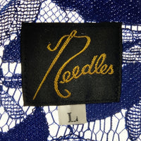 Needles ニードルズ Cabana Shirt カバナシャツ C Pe R Lace Cloth FLOWER フラワーレース 半袖 ブルー MR252 Size L 瑞穂店
