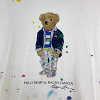 POLO RALPH LAUREN ポロ ラルフローレン ポロベア ペイント Tシャツ ホワイトsizeL 瑞穂店
