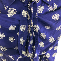 GOODENOUGH グッドイナフ オープンカラーレーヨンシャツ サークルロゴプリント 半袖 ブルー size M 瑞穂店