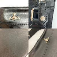 Vivienne Westwood ヴィヴィアンウエストウッド レザー スクエアショルダーバッグ ブラック 瑞穂店
