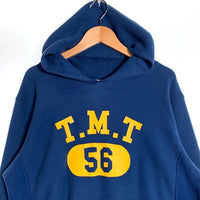 TMT ティーエムティー Champion チャンピオン T.M.T 56 プリント リバースウィーブ プルオーバースウェットパーカー ダメージ加工 ブルー Size L 福生店