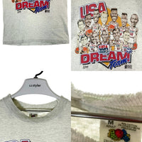 FRUIT OF THE LOOM フルーツオブザルーム USA製 USA BASKETBALL DREAM Team 1992TM シングルステッチ Tシャツ グレー sizeM 瑞穂店