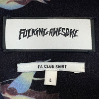 FUCKING AWESOME ファッキンオーサム オープンカラー レーヨンシャツ ブラック 総柄プリント Size XL 福生店