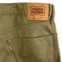 STANDARD CALIFORNIA スタンダードカリフォルニア 960 Pique ピケ素材 5ポケットパンツ グリーン size36 瑞穂店