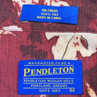 PENDLETON ペンドルトン シルク オープンカラーシャツ アロハ レッド Size L 福生店