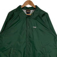 90`s FRANK HATTIE 刺繡 ナイロン コーチジャケット グリーン AUBURN SPORTSWEAR Size XL 福生店
