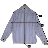 TENDERLOIN テンダーロイン オーバルワッペン ストライプワークシャツ 長袖 ライトブルー Size S 福生店