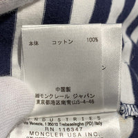 MONCLER モンクレール POLO SHIRT ボーダー ワッペン ポロシャツ ホワイト ネイビー Size M 福生店