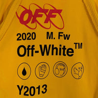 OFF-WHITE オフホワイト 19AW インダストリアル プリント プルオーバースウェットパーカー イエロー OMBB057F19E30016 Size S 福生店