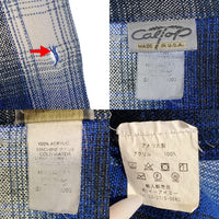 Cal Top キャルトップ オンブレチェック シャツ アクリル ブルー Size L-XL 相当 福生店