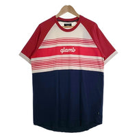 glamb グラム Raglan logo CS/ラグランロゴカットソー レイヤード プリントTシャツ レッド GB0120/CS06 Size 3 福生店