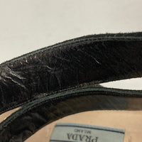 PRADA プラダ 花柄金具 グラディエーターサンダル ブラック size37・1/2 瑞穂店