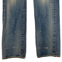 HYSTERIC GLAMOUR ヒステリックグラマー ダメージ リペア加工 ストレートデニムパンツ スタッズ 小窓 インディゴ 4AP-2102 Size 30 福生店