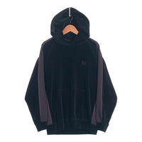 Needles ニードルズ Track Hoody トラックフーディ ベロア プルオーバーパーカー ブラック J0228 Size L 福生店