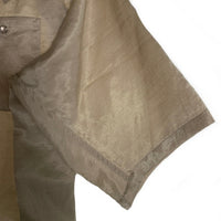 Needles ニードルズ S/S Cowboy One-Up Shirt Poly Slub Sateen サテン 半袖 シャツ ベージュ MR254 Size M 福生店