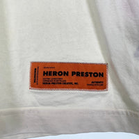 HERON PRESTON ヘロンプレストン バックプリント Tシャツ ホワイト HMAA026S22JER005 Size L 福生店