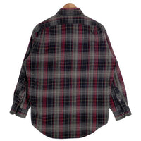 90's Polo by Ralph Lauren ポロ バイ ラルフローレン MARLOWE 長袖 フランネルシャツ シャドーチェック チャコール バーガンディー Size L 福生店