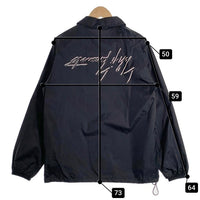 Ground Y グラウンドワイ ヨウジヤマモト バックプリント ナイロン コーチジャケット ブラック GW-J52-600 Size 3 福生店