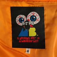 A BATHING APE アベイシングエイプ AMBUSH アンブッシュ ハーフシャーク アリゲーターフルジップパーカー ナイロン切替スウェット グレー グリーン Size M 福生店