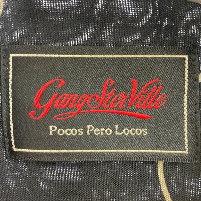 GANGSTERVILLE アロハシャツ ブラック GANGSTERVILLE ギャングスタービル レーヨン オープンカラー