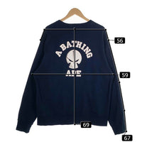 A BATHING APE アベイシングエイプ NEIGHBOR HOOD ネイバーフッド プリント スウェットクルーネックトレーナー ネイビー 001SWJ231901C Size XL 福生店