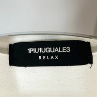 1PIU1UGUALE3 RELAX ウノピゥウノウグァーレトレ リラックス ロゴプリント モックネックロングTシャツ ホワイト sizeS 瑞穂店