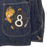 HELLER’S CAFE ヘラーズカフェ 1950's Military Art Denim Coverall デニムカバーオール アートプリント インディゴ Size 38 福生店