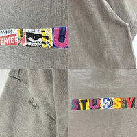 STUSSY ステューシー 紺タグ USA製 コラージュプリント Tシャツ グレー sizeM 瑞穂店
