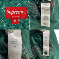 SUPREME シュプリーム 21AW Knit Stripe L/S Polo コットンニット ストライプ ロングスリーブポロシャツ グリーン Size M 福生店