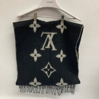 LOUIS VUITTON ルイヴィトン 401486 モノグラム柄 エシャルプ レイキャビック 大判 マフラー カシミヤ ブラック 瑞穂店