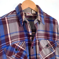 80‘s Prentiss Outdoors プレンティスアウトドアーズ Flannel L/S Shirts フランネルシャツ 長袖 ブルー グレー USA製 Size M 福生店