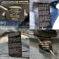 Harley-Davidson ハーレーダビッドソン バー&シールド デニムジャケット バック 刺繡ロゴ ライトブルー Size XL 福生店