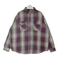 Carhartt カーハート ヘビーネルシャツ グレー×ボルドー size- 瑞穂店